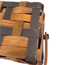 Load image into Gallery viewer, Vintage Small Woven Metal and Wood Basket
