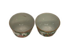 Load image into Gallery viewer, Set of 2 Rose Medallion Tea/Sake Cups
