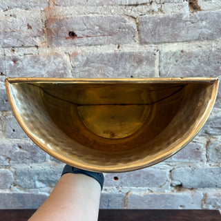 Vintage Brass Wall Planter.