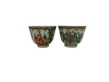 Load image into Gallery viewer, Set of 2 Rose Medallion Tea/Sake Cups
