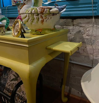 Antique Custom Painted Queen Anne Tea Table