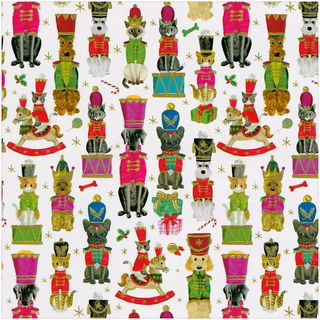 Toy Soldier Pets Gift Wrap.