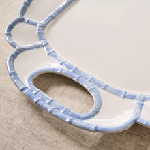 Load image into Gallery viewer, Two&#39;s Company French Blue Bamboo Touch Platter
