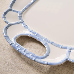 Two's Company French Blue Bamboo Touch Platter