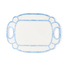 Load image into Gallery viewer, Two&#39;s Company French Blue Bamboo Touch Platter
