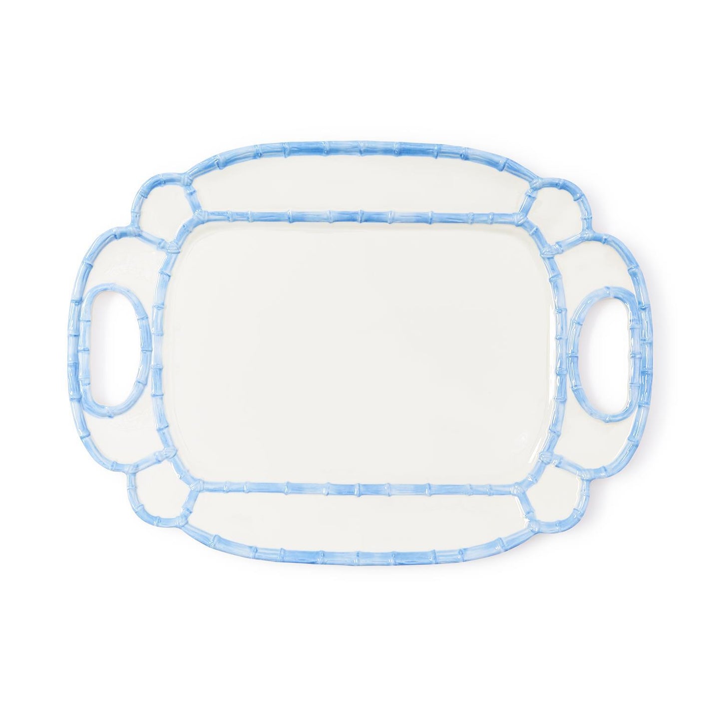 Two's Company French Blue Bamboo Touch Platter