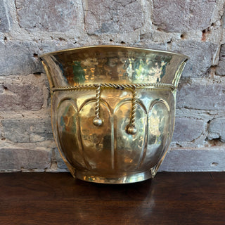 Vintage Brass Wall Planter.