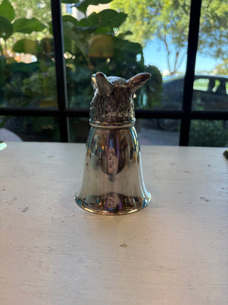 Silver On Copper Fox Head Stirrup Cup