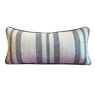 Designer Throw Pillow - Dark Blue Chinoiserie.