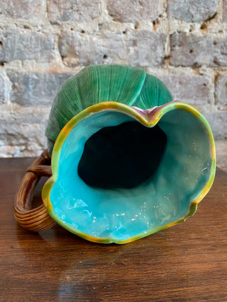 Reproduction Mottahedah Lotus Majolica Pitcher