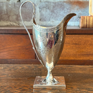 George III Sterling Engraved Creamer.