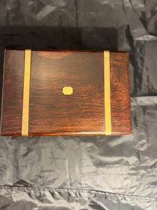 Rosewood Box with Brass Accents