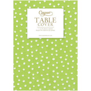 Small Dots Spring Green Paper Linen Table Covers