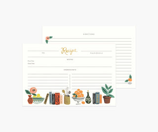 Rifle Paper Co. Blank Recipe Cards - Kitchen Shelf