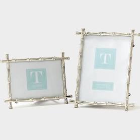 Two's Company Silver Bamboo Photo Frame