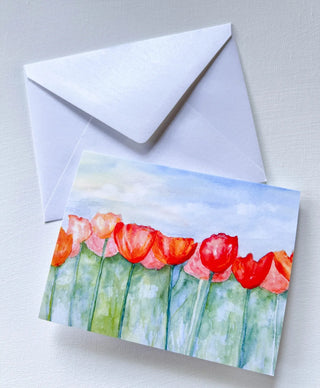 Original Local Watercolor Print Note Card by Terri Hall