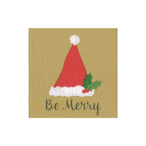 Caspari Boxed Cocktail Napkins - Be Merry