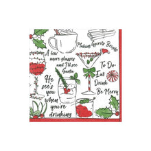 Load image into Gallery viewer, Caspari Boxed Cocktail Napkins - Holiday Spirits
