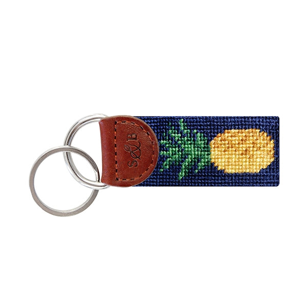 Smathers & Branson Needlepoint Key Fob - Pineapple