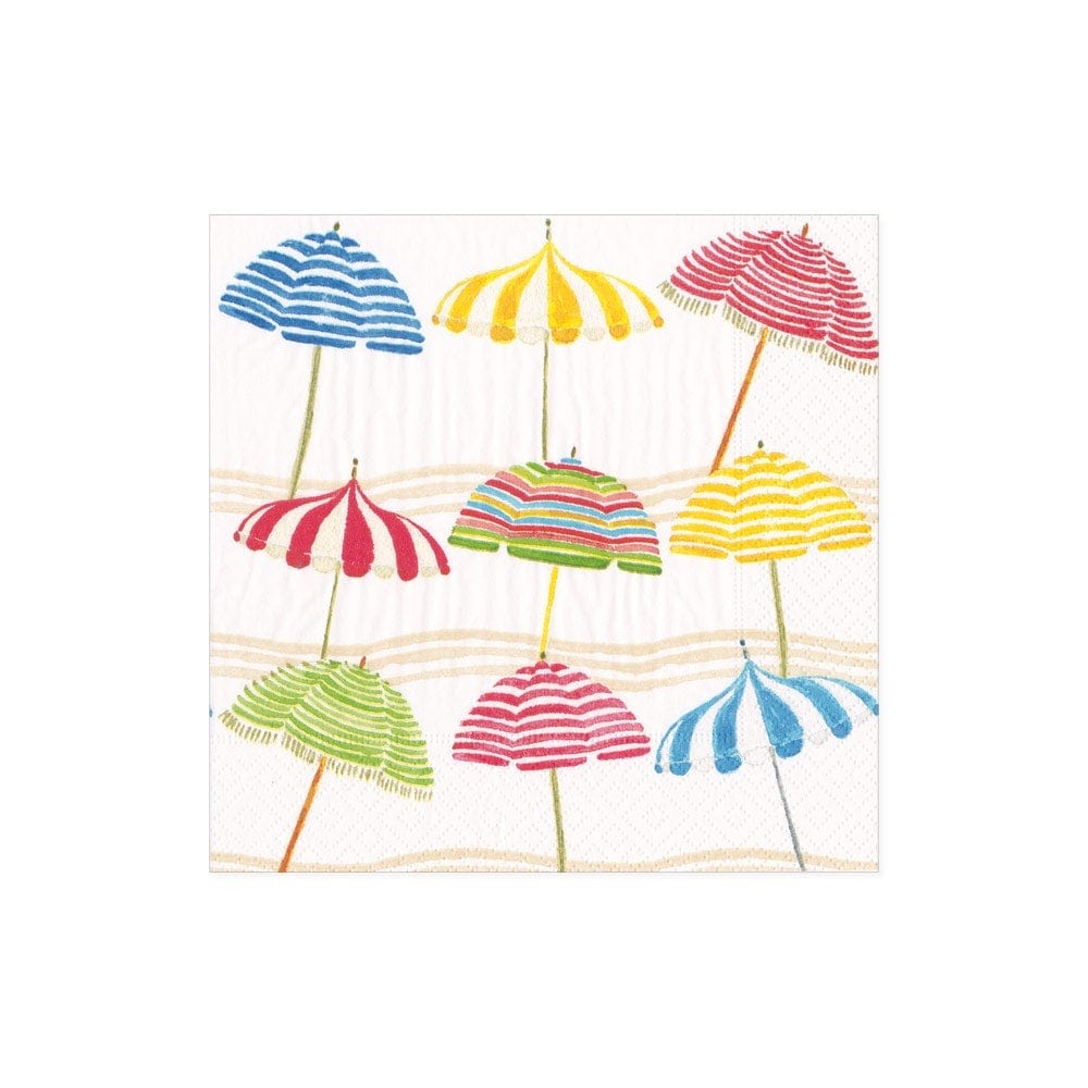 Beach Umbrellas Paper Cocktail Napkins - 20 Per Package