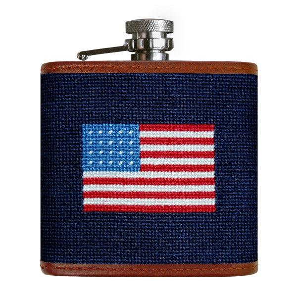 Smathers & Branson Needlepoint Flask - American Flag