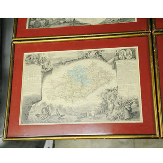 Set of 4 Antique French Maps