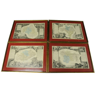 Set of 4 Antique French Maps