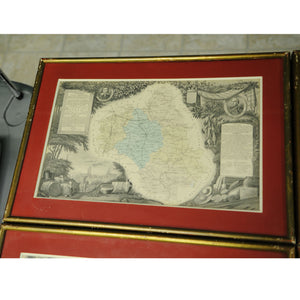 Set of 4 Antique French Maps