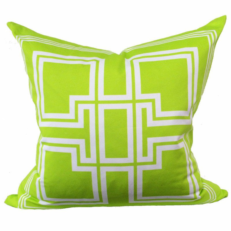 Lime green pillows sale