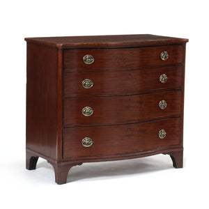 George III Mahogany Inlaid Serpentine Front Chest of Drawers