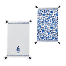 Load image into Gallery viewer, Chinoiserie Blue &amp; White Set of 2 Dish Towels

