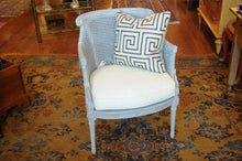 Load image into Gallery viewer, Painted Barrel-Back Cane Chair with Cushion
