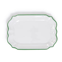 Load image into Gallery viewer, Garden Soiree Serving Platter with Green Border
