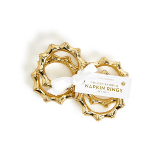 Golden Bamboo Napkin Rings