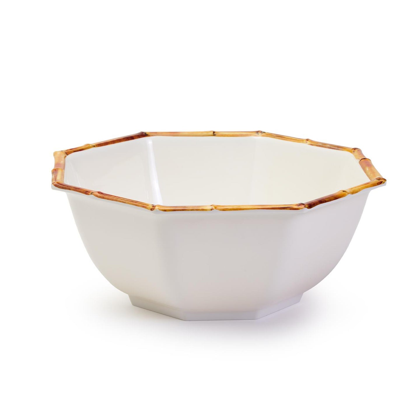 Two's Company Bamboo Octagonal Serving Bowl