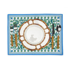 Load image into Gallery viewer, Hampton Set of 4 Block Print Cloth Placemats - Heavyweight Cotton

