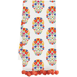 Floral Sugar Skulls Tea Towels