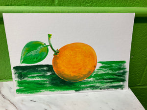 Acrylic on Paper by Clara Gutierrez- "Orange"