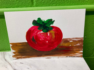 Acrylic on Paper by Clara Gutierrez - "Tomato"
