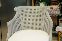 Load image into Gallery viewer, Painted Barrel-Back Cane Chair with Cushion
