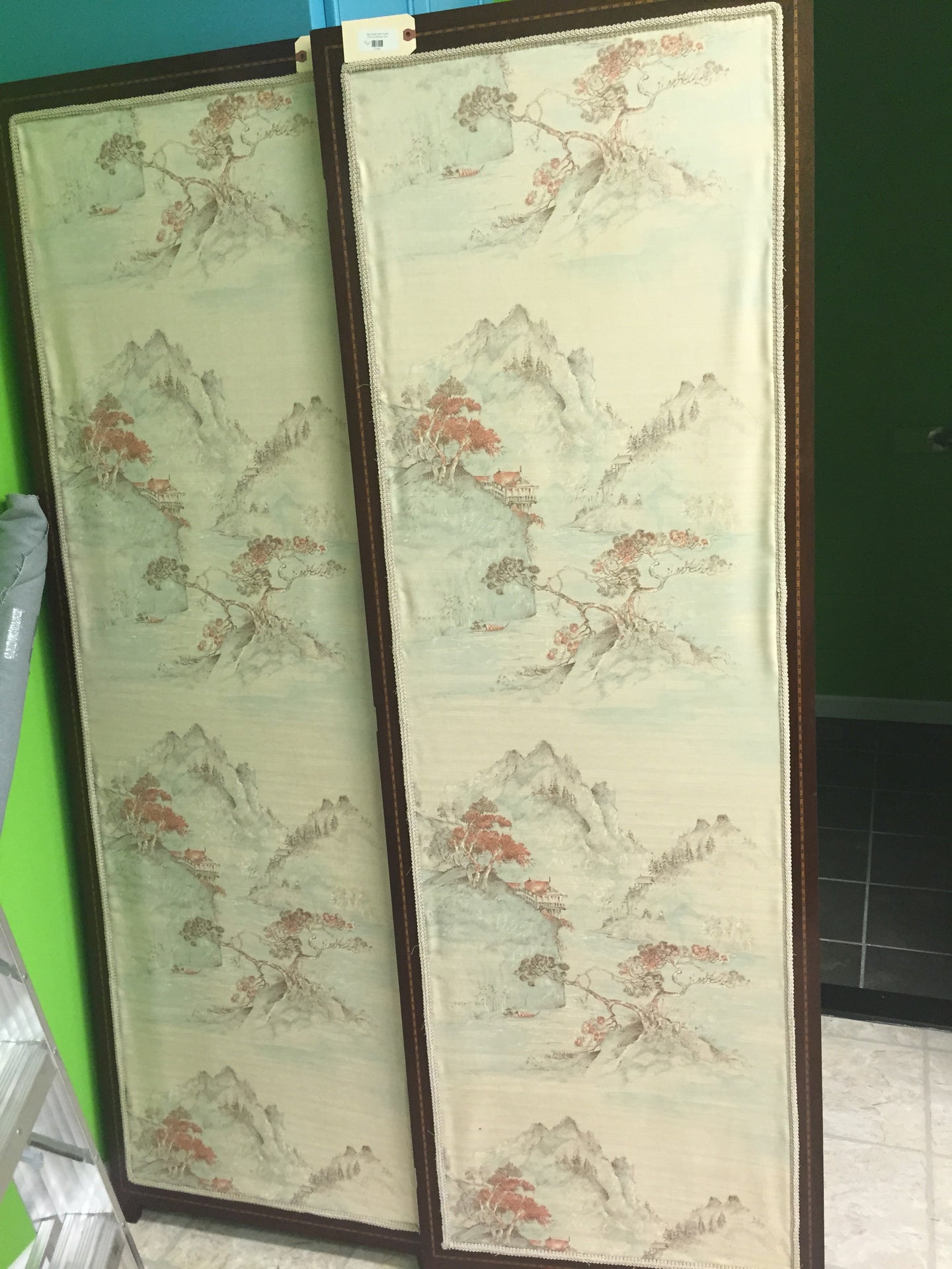 Two Asian Style Panels - Chestnut Lane Antiques & Interiors
