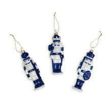 Load image into Gallery viewer, Blue and White Nutcracker Soldier Christmas Ornament

