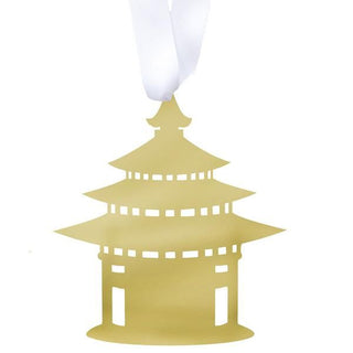 Moon & Lola Mirrored Gold Ornament - Pagoda