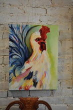Load image into Gallery viewer, Original Acrylic on Canvas by Local Artist Staci Wall - &quot;Colorful Rooster&quot;
