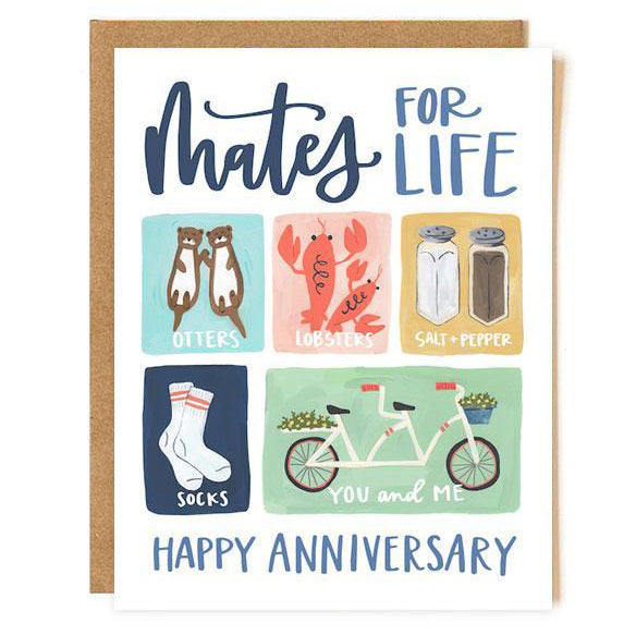 Mates for Life - Anniversary Card