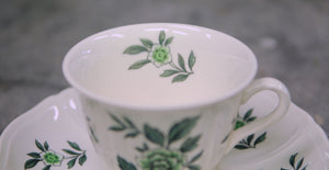 Wedgwood Green Leaf Cup and Saucer - Chestnut Lane Antiques & Interiors - 3