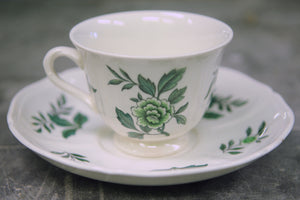 Wedgwood Green Leaf Cup and Saucer - Chestnut Lane Antiques & Interiors - 4