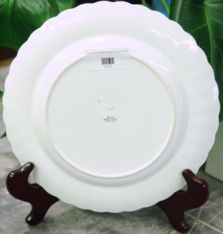 Spode Fleur De Lys Gray Bone China Dinner Plate.
