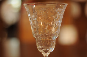 Vintage Rock Sharpe Pattern Claret Wine Glass - Chestnut Lane Antiques & Interiors - 3