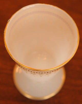 Antique French White Opaline and Gold Accent Goblet Pontil - Chestnut Lane Antiques & Interiors - 4
